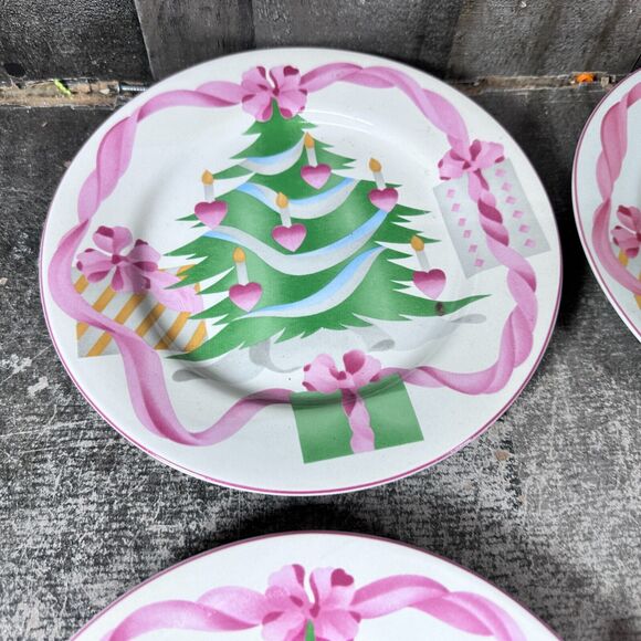 4 Sango Home For Christmas Salad/Dessert Plates lot - Picture 4 of 9